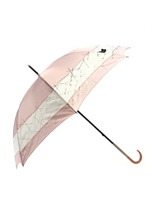 JILLSTUART JILL STUART/(W)箔スティックプリント先染めバイカラー長傘 オーロラ アクセント ファッショングッズ 長傘 ピンク グレー ネイビー ブラック【送料無料】