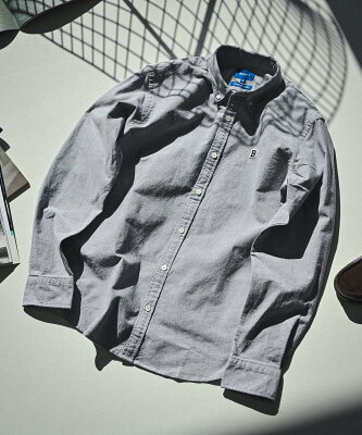 BEAMS MEN BEAMS / ストレッチ オックスフォード ワンポイント ボタンダウンシャツ ビームス メン シャツ/ブラウス 長袖シャツ ブラック ホワイト ピンク ブルー【送料無料】