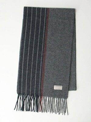 【SALE/50%OFF】BEAUTY & YOUTH UNITED ARROWS BY ストライプ カシミヤ ミニマフラー ユナイテッドアローズ アウトレット ファッショングッズ マフラー/スヌード グレー ネイビー【送料無料】