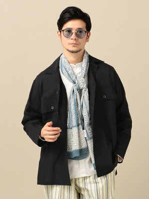 【SALE/45%OFF】SHIPS KAPTAINSUNSHINE:別注サファリシャツジャケット シップス コート/ジャケット ミリタリージャケット ブラック ブルー【送料無料】