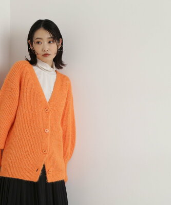 【SALE/50%OFF】NATURAL BEAUTY BASIC ヘアリーVネックカーディガン ナチュラルビューティベーシック トップス カーディガン オレンジ グレー ベージュ【送料無料】