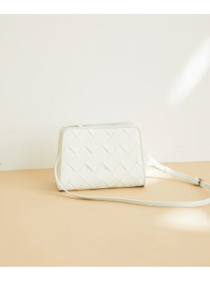 【SALE/30%OFF】ADAM ET ROPE' FEMME カットワークミニショルダーバッグ アダムエロペ バッグ ショルダーバッグ ホワイト グリーン イエロー【送料無料】