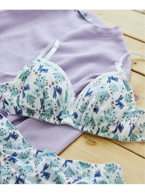 【SALE/40%OFF】une nana cool うさきのこ ノンワイヤーブラ ウンナナクール インナー/ナイトウェア ブラジャー ホワイト イエロー