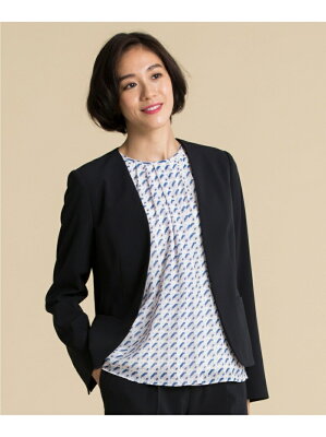 【SALE/30%OFF】自由区 S BRICK 2WAY ストレッチジャケット(検索番号W32) ジユウク コート/ジャケット ノーカラージャケット ネイビー【送料無料】