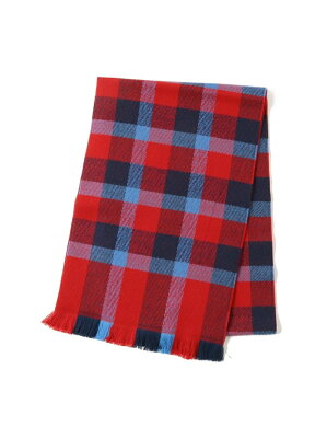 【SALE/60%OFF】Ray BEAMS CORNILLON / ブロック チェック マフラー ビームス アウトレット ファッショングッズ マフラー/スヌード レッド ベージュ