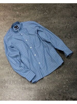 【SALE/55%OFF】BEAMS MEN BEAMS / バンドカラー シャツ ビームス メン シャツ/ブラウス 長袖シャツ ブルー オレンジ【送料無料】