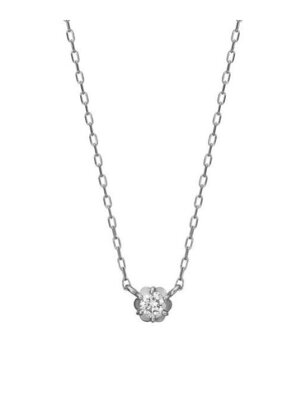 TAKE-UP プラチナ フィオレットセッティング 一粒ダイヤモンドネックレス 0.07ct テイクアップ アクセサリー ネックレス シルバー【送料無料】