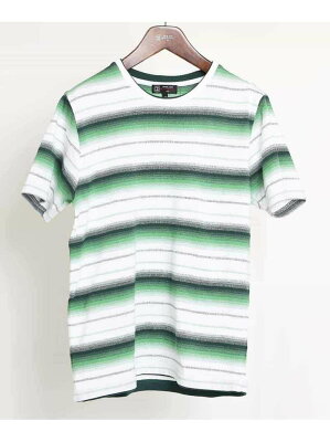 【SALE/50%OFF】MK MICHEL KLEIN homme カットソー(グラデーション) ミッシェルクランオム カットソー カットソーその他 グリーン ブルー ホワイト