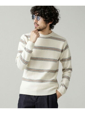 【SALE/50%OFF】nano・universe AIR YARNマルチボーダークルーネックニット ナノユニバース ニット ニットその他【RBA_E】【送料無料】