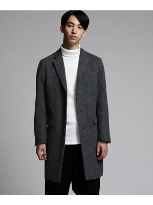 【SALE/40%OFF】tk.TAKEO KIKUCHI BRITISH WOOL ツイードチェスターコート ティーケータケオキクチ コート/ジャケット【RBA_S】【RBA_E】【送料無料】
