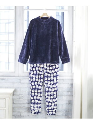 【SALE/50%OFF】une nana cool ボア果実 パジャマ ウンナナクール インナー/ナイトウェア ルームウェア/その他 ネイビー レッド【RBA_E】