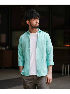 【SALE/30%OFF】EDIFICE C/Li シャンブレー 7s カッタウェイ エディフィス シャツ/ブラウス 七分袖シャツ グリーン ネイビー ホワイト ブルー ベージュ【RBA_E】【送料無料】