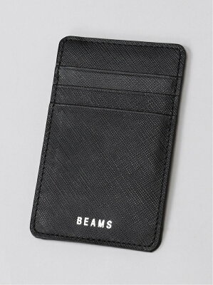 BEAMS MEN BEAMS / サフィアーノレザー カード ホルダー ビームス メン 財布/小物 パスケース/カードケース ブラック ブラウン ネイビー【送料無料】