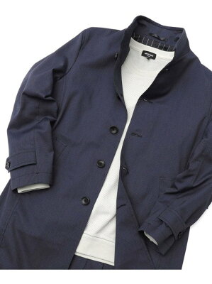 MEN'S BIGI ストレッチスタンドカラー ピンヘッド スプリングコート メンズ ビギ コート/ジャケット トレンチコート ネイビー ベージュ グレー ブルー【送料無料】