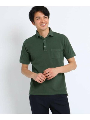 【SALE/60%OFF】TAKEO KIKUCHI 【PNJ】スノー加工製品染めポロシャツ タケオキクチ カットソー ポロシャツ グリーン ブルー ネイビー【RBA_E】【送料無料】