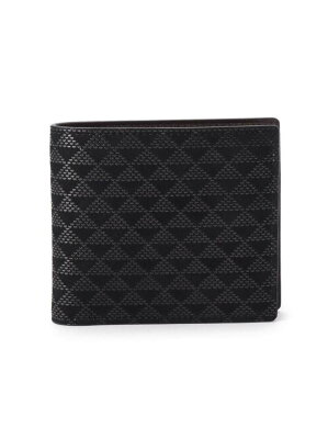 【SALE/30%OFF】TAKEO KIKUCHI 印伝 波鱗柄 2つ折り財布 タケオキクチ 財布/小物 財布 ブラック【RBA_E】【送料無料】