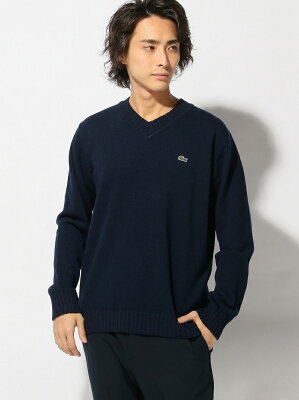【SALE/50%OFF】LACOSTE カシミア混Vネックニット ラコステ ニット 長袖ニット ネイビー グレー グリーン【RBA_E】【送料無料】
