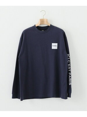 EDIFICE 【Paris Saint-Germain / パリサンジェルマン】JP SQUARE LOGO エディフィス トップス カットソー・Tシャツ ネイビー ホワイト【送料無料】