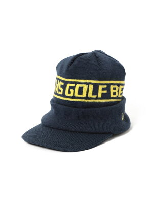 BEAMS GOLF NEW ERA * BEAMS GOLF / 別注 バイザー ニット キャップ ビームス ゴルフ 帽子 ニット帽・ビーニー ネイビー ベージュ【送料無料】