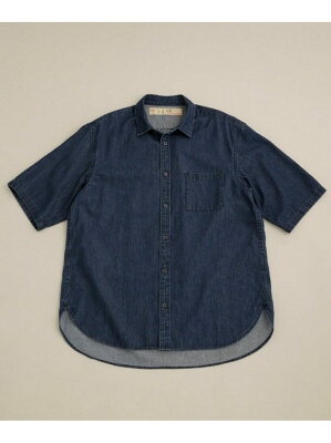 【SALE/50%OFF】LB.03 Section LB.03/デニムレギュラーカラーギャザーシャツ ナノユニバース シャツ/ブラウス シャツ/ブラウスその他 ブルー【RBA_E】【送料無料】