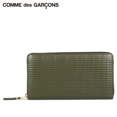 COMME des GARCONS コムデギャルソン 財布 長財布 メンズ レディース ラウンドファスナー BRICK WALLET カーキ SA0111BK