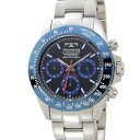 テクノス 腕時計（メンズ） テクノス クロノグラフ メンズ 腕時計 TECHNOS TSM401SN クオーツ ブルー 新品