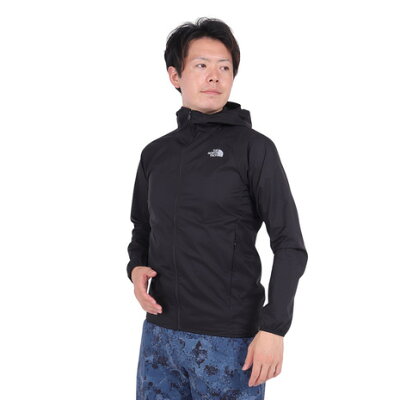 【スポーツデー エントリーでP5倍!4/3 9:59迄】ノースフェイス(THE NORTH FACE)(メンズ)軽量 防風 フルジップパーカー スワローテイルベントフーディ NP22280 K