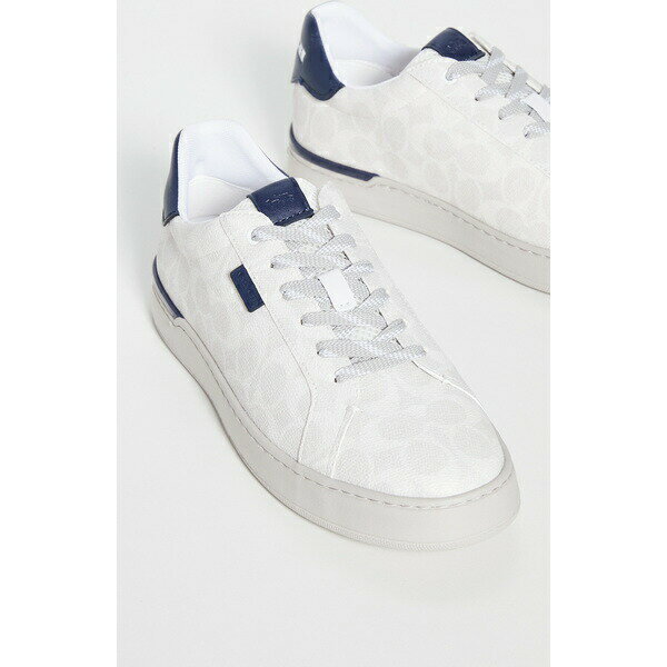 (取寄)コーチ ニュー ヨーク ローライン シグニチャー ロウ トップ スニーカー Coach New York Lowline Signature Low Top Sneakers Chalk Cobalt