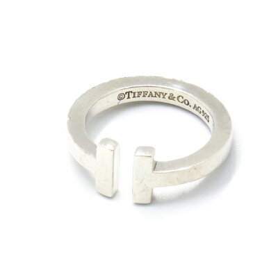銀座店取扱品【TIFFANY&Co./ティファニー】Tスクエアリング/シルバーリング/925・銀無垢/10号/レディース・ジュエリー/アクセサリー/w-24304gnz