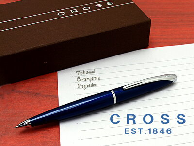 【CROSS】クロス ATX エイティエックス ボールペン 油性 トランスルーセントブルーラッカー 882-37 【メール便可能】【メール便の場合商品ボックス付属なし】