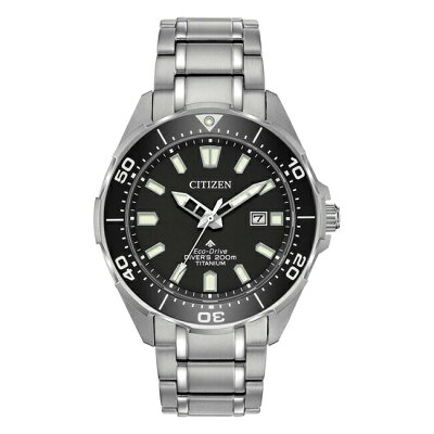 【並行輸入品】【10年保証】CITIZEN シチズン プロマスター エコドライブ ダイバー BN0200-56E 腕時計 メンズ 逆輸入 アナログ ソーラー ブラック 黒 シルバー チタン 海外モデル