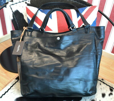 ダニエルボブ ダニエル&ボブ 2WAYトートバッグ 黒 ブラック レザー チェルカトーレ ローディー CERCATORE RODI Black DANIEL&BOB