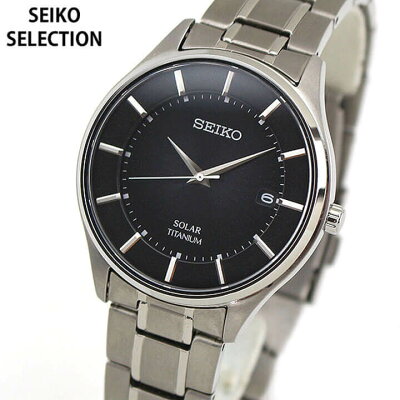 セイコー セレクション 腕時計 SEIKO SELECTION メンズ チタン ソーラー ペアシリーズ SBPX103 国内正規品 ウォッチ メタル バンド アナログ ブラック 誕生日プレゼント 男性 ギフト 還暦 ブランド