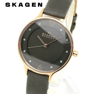SKAGEN スカーゲン Anita アニタ レディース 腕時計 革ベルト レザー クオーツ アナログ グレー 誕生日プレゼント 女性 ギフト SKW2267 海外モデル
