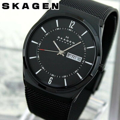 【送料無料】SKAGEN スカーゲン SKW6006 海外モデル メンズ 腕時計 ウォッチ チタン メタル バンド クオーツ アナログ 黒 ブラック スリム 北欧デザイン 誕生日プレゼント 男性 卒業祝い 入学祝い ギフト