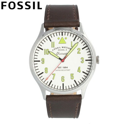 FOSSIL フォッシル 腕時計 時計 メンズ 男性 アナログ クオーツ 電池 3針 シンプル 日付 ヴィンテージ FORRESTER フォレスター カジュアル ビジネス 仕事 防水 レザー 革 ブラウン 茶 シルバー 銀 ホワイト 白 FS5610プレゼント ギフト 1年保証 送料無料