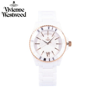 VIVIENNE WESTWOOD ヴィヴィアン ウエストウッド腕時計 時計 メンズ クオーツ アナログ 3針 セラミック ホワイト ゴールド VV048RSWHプレゼント ギフト 1年保証 送料無料