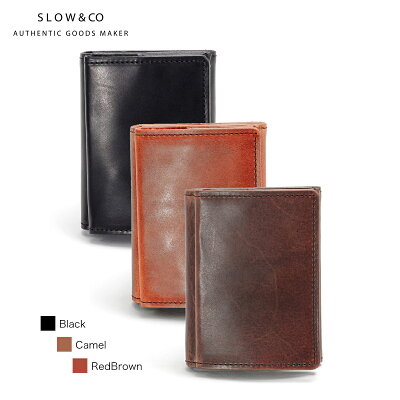 ノベルティ付 スロウ SLOW 3つ折り財布 本革 日本製 ハービー ホールドミニウォレット 山陽 コンパクトウォレット herbie hold mini wallet SO739I