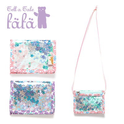 fafa フェフェ 財布 サイフ お財布 女の子 キッズ EDOLIE WALLET ウォレット ラベンダー グリーンマルチフラワー 二つ折り スパンコール かわいい ブランド 子供 小学生 キラキラ 6485-0002
