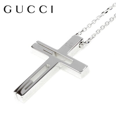 【アウトレット/純正ケース無し】グッチ ネックレス GUCCI 228364 J8400 8106 (YBB228364001) Gモチーフ クロス シルバー レディース ジュエリー アクセサリー ギフト ラッピング無料 プレゼント プレゼント