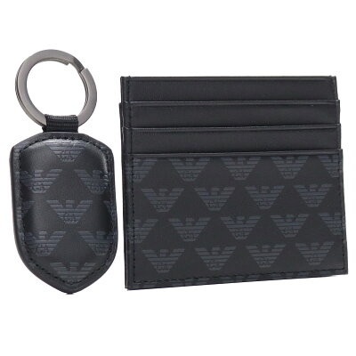 エンポリオ アルマーニ EMPORIO ARMANI カードケース・キーリングセット Y4R264 YTO2J 84284 BLACK ブラック メンズ gsm-2 ブランド財布