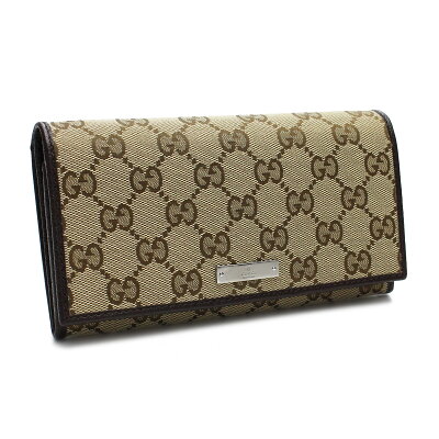グッチ GUCCI 財布 GGキャンバス 二つ折り 長財布 244946 KY9IR 9643 ブラウン系 レディース【キャッシュレス 5% 還元】