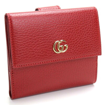グッチ GUCCI プチ マーモント Wホック財布(M) 456122 CAO0G 6433 レッド系 レディース ladies ladies ブランド 財布 サイフ ウォレット wallet