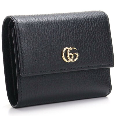 グッチ GUCCI PETITE MARMONT 三折財布小銭 546584 CAO0G 1000 ブラック レディース ladies ladies ブランド 財布 サイフ ウォレット wallet