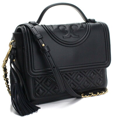 トリーバーチ TORY BURCH バッグ FLEMING フレミング フリンジ付き 2way ハンドバッグ 61398 001 BLACK ブラック レディース【キャッシュレス 5% 還元】