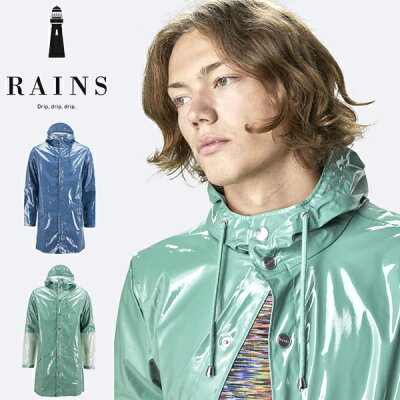 RAINS レインズ レインコート メンズ レディース レインジャケット レインウェア おしゃれ ロング丈 おすすめ 防水 通勤 グリーン 緑 ブルー 青 可愛い かわいい 2021 秋 冬 秋冬