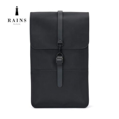 RAINS (レインズ)北欧ブランド 防水バッグ リュックサック / BACKPACK - BLACK / 53199-1-01908 99 / 防水バックパック 防水リュックサック メンズ レディース かわいい 通勤 ママバッグ ママリュック おしゃれ 使いやすい RAINSのリュックサック ブラック【t79】