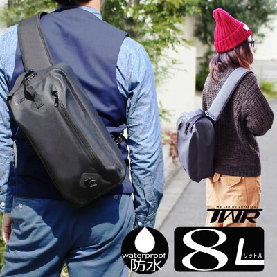TWR あす楽 ボディバック 防水 (8L) ワンショルダーバッグ ウエストバックTPUターポリン プレイバック バイク 自転車メンズ レディース ヒップバッグ 斜めがけバッグ ユニセックス