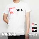 ディーゼル ディーゼル DIESEL Tシャツ メンズ T-DIEGO-QA MAGLIETTA 半袖 トップス カットソー クルーネック ロゴ めくりT めくりロゴ ロゴTブランド ティーシャツ シャツ カジュアル 白 黒 S M L 大きいサイズ