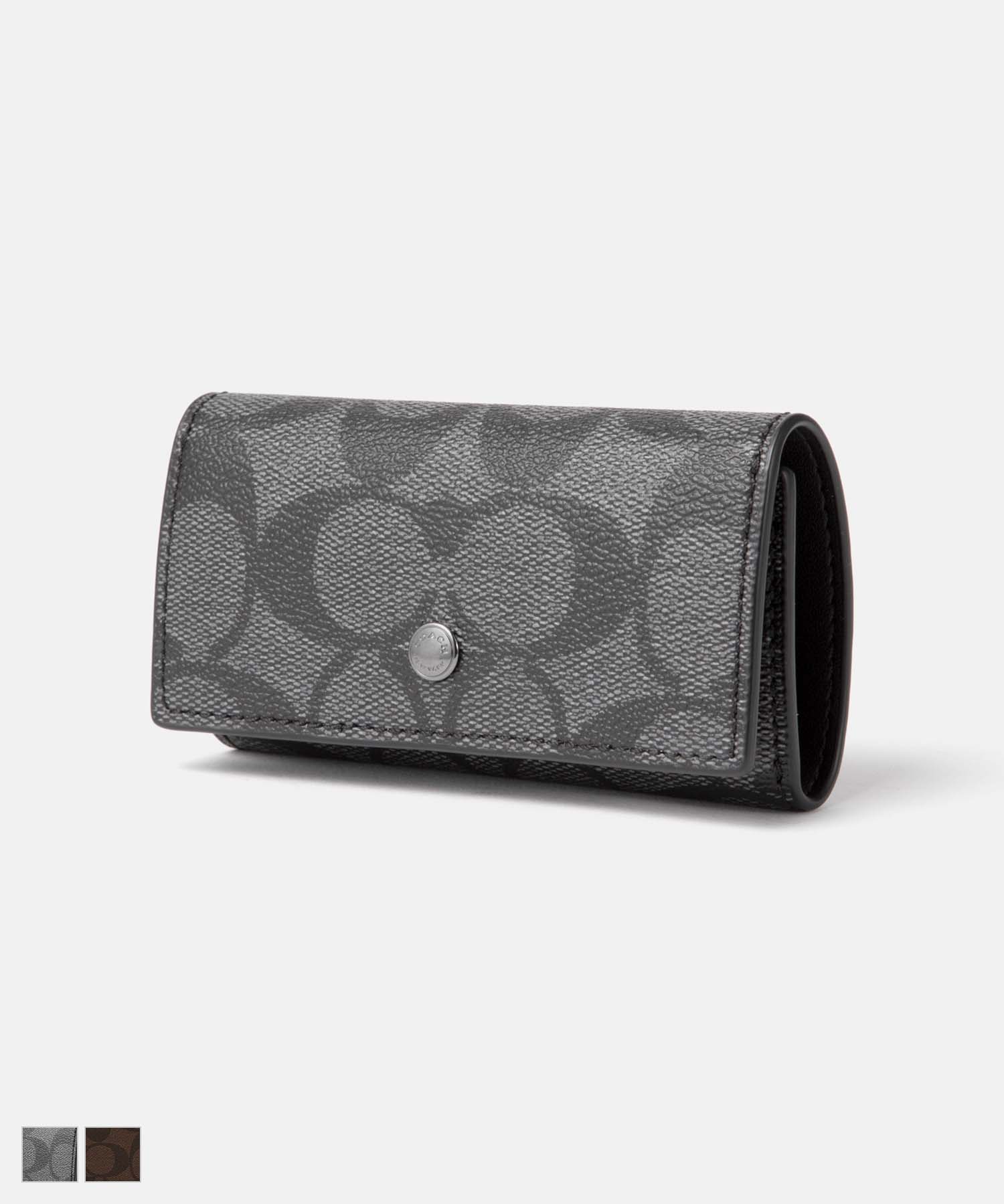 コーチ キーケース（メンズ） コーチ COACH F26104 キーケース レディース 雑貨 メンズ 小物 チャコール ブラック ブラウン シグネチャー 全2色 アウトレット